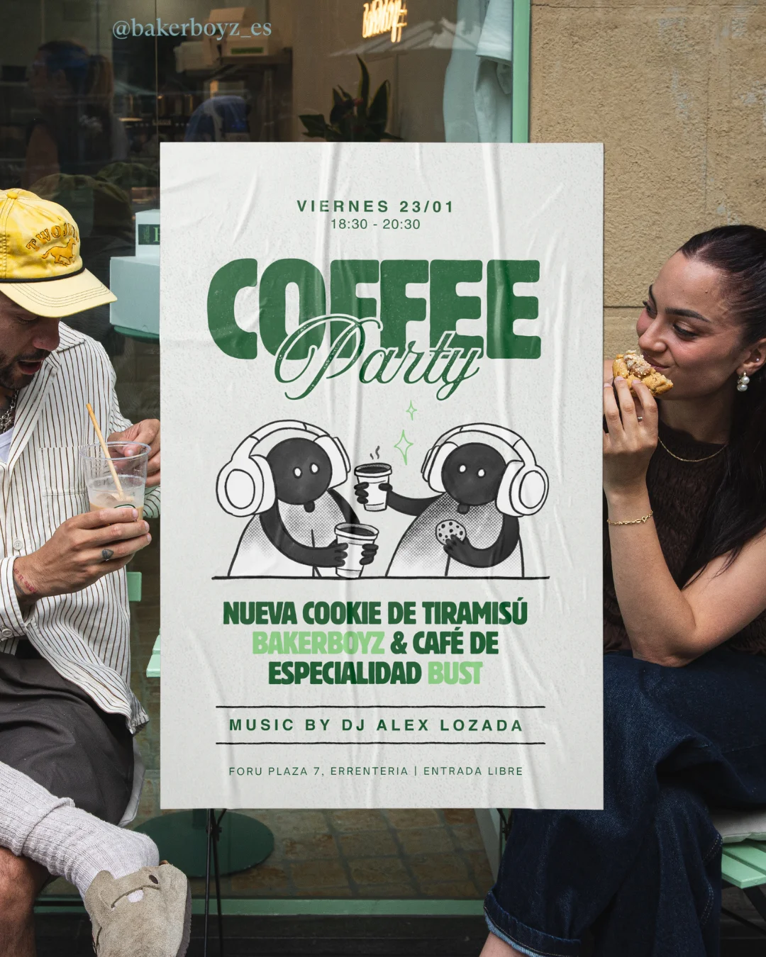 Coffee Party Errenteria en BakerBoyz - Café y Cookie de Tiramisú